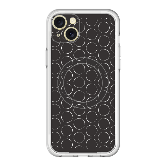 スリムプロテクションプレミアムケース with MagSafe［ Dot Circle - Black ］