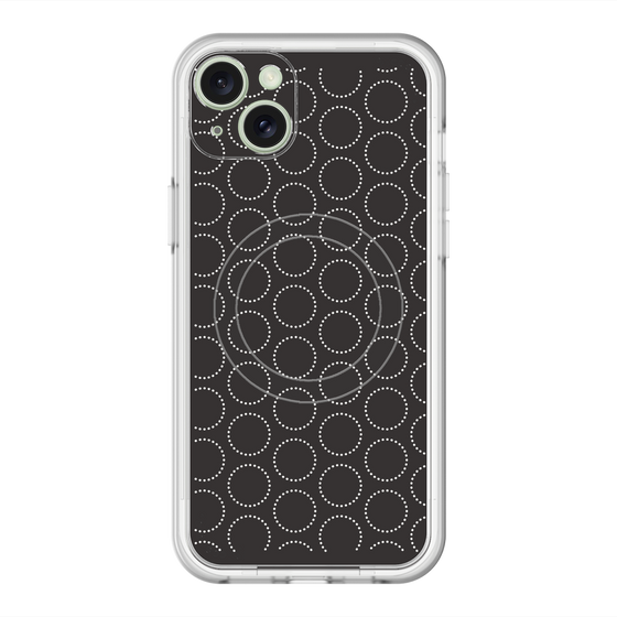 スリムプロテクションプレミアムケース with MagSafe［ Dot Circle - Black ］