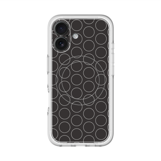 スリムプロテクションプレミアムケース with MagSafe［ Dot Circle - Black ］