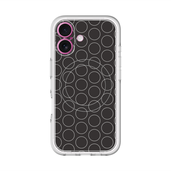スリムプロテクションプレミアムケース with MagSafe［ Dot Circle - Black ］