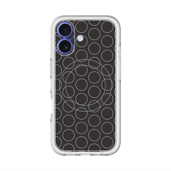 スリムプロテクションプレミアムケース with MagSafe［ Dot Circle - Black ］