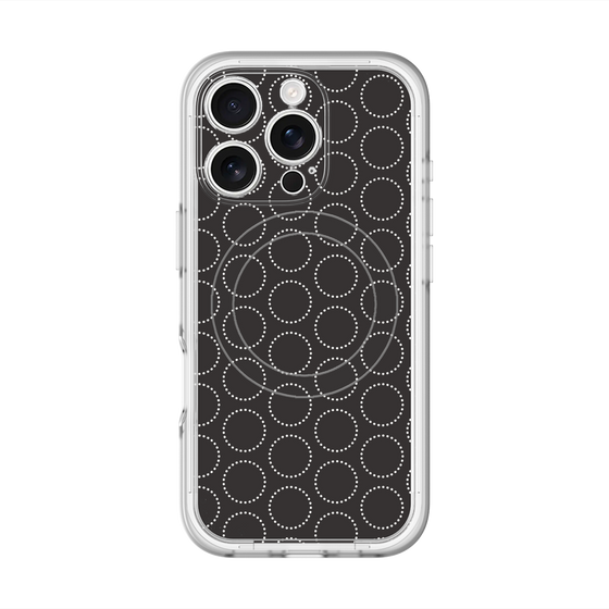 スリムプロテクションプレミアムケース with MagSafe［ Dot Circle - Black ］