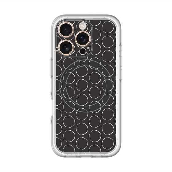 スリムプロテクションプレミアムケース with MagSafe［ Dot Circle - Black ］