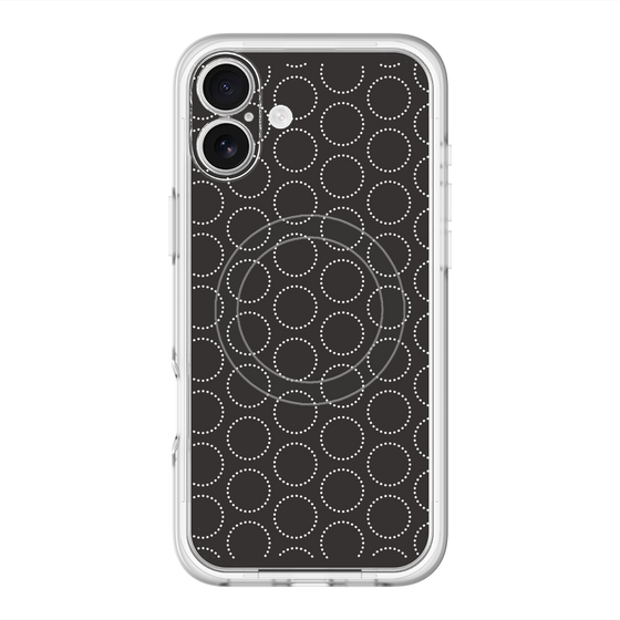 スリムプロテクションプレミアムケース with MagSafe［ Dot Circle - Black ］