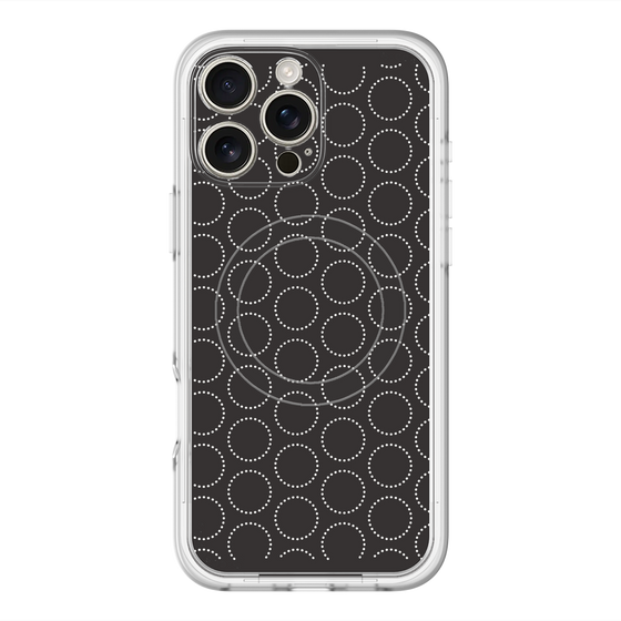 スリムプロテクションプレミアムケース with MagSafe［ Dot Circle - Black ］