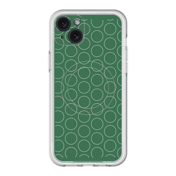 スリムプロテクションプレミアムケース with MagSafe［ Dot Circle - Green ］