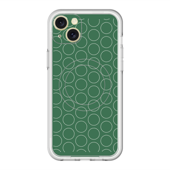 スリムプロテクションプレミアムケース with MagSafe［ Dot Circle - Green ］