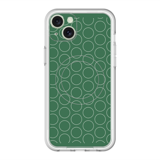 スリムプロテクションプレミアムケース with MagSafe［ Dot Circle - Green ］