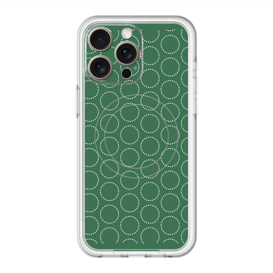 スリムプロテクションプレミアムケース with MagSafe［ Dot Circle - Green ］