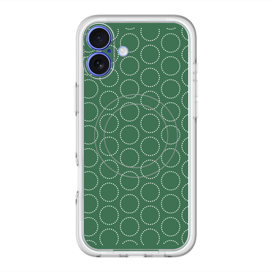 スリムプロテクションプレミアムケース with MagSafe［ Dot Circle - Green ］