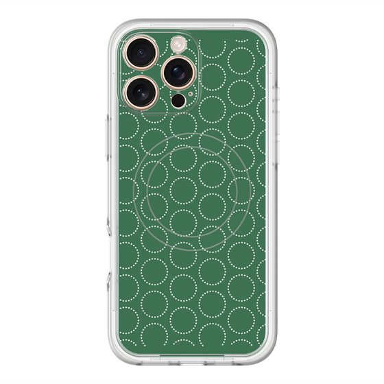 スリムプロテクションプレミアムケース with MagSafe［ Dot Circle - Green ］
