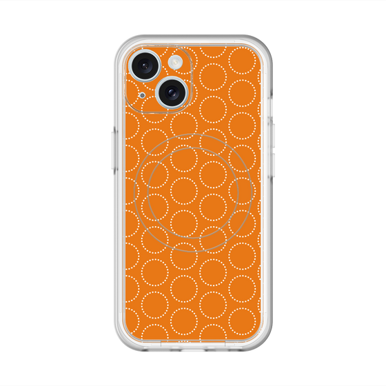 スリムプロテクションプレミアムケース with MagSafe［ Dot Circle - Orange ］