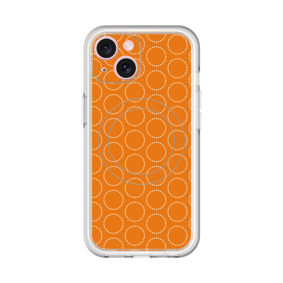 スリムプロテクションプレミアムケース with MagSafe［ Dot Circle - Orange ］