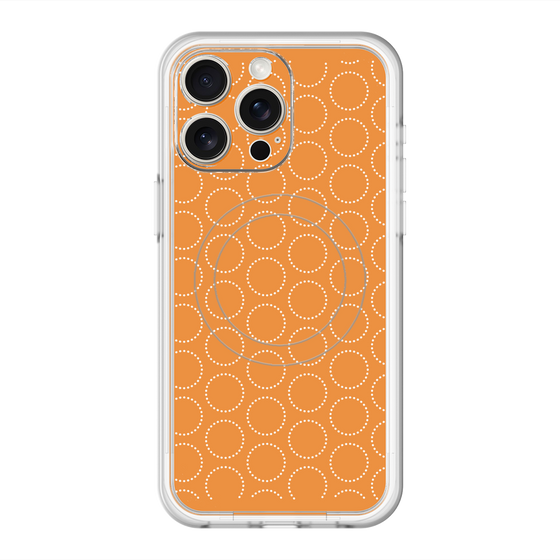 スリムプロテクションプレミアムケース with MagSafe［ Dot Circle - Orange ］