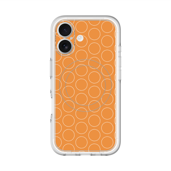 スリムプロテクションプレミアムケース with MagSafe［ Dot Circle - Orange ］