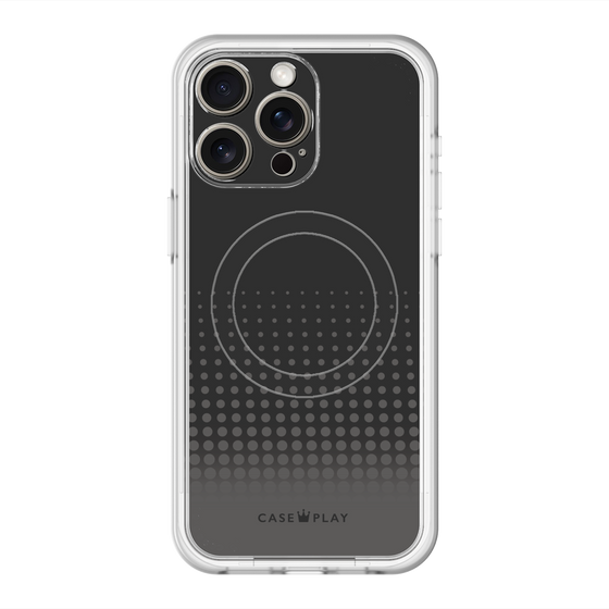 スリムプロテクションプレミアムケース with MagSafe［ Dot Gradation - Black ］