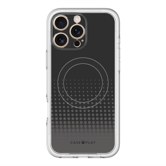 スリムプロテクションプレミアムケース with MagSafe［ Dot Gradation - Black ］