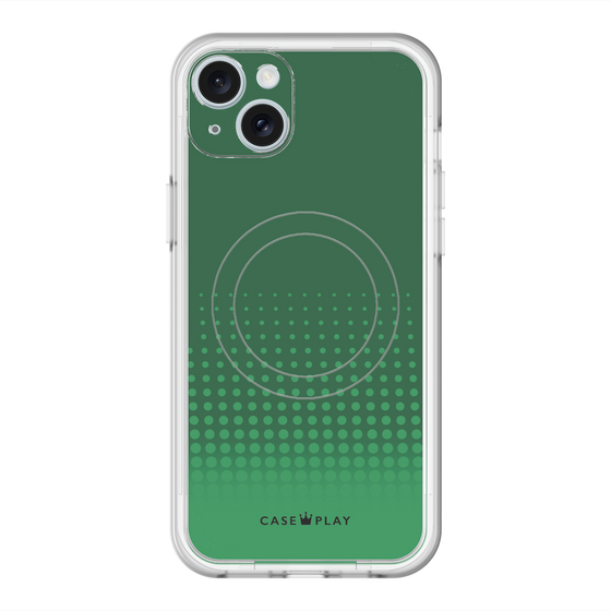 スリムプロテクションプレミアムケース with MagSafe［ Dot Gradation - Green ］