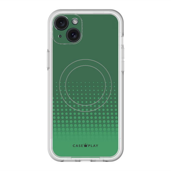 スリムプロテクションプレミアムケース with MagSafe［ Dot Gradation - Green ］