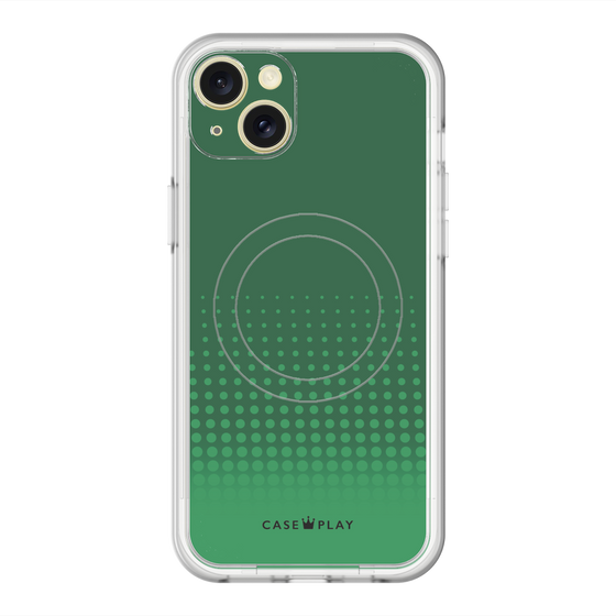 スリムプロテクションプレミアムケース with MagSafe［ Dot Gradation - Green ］
