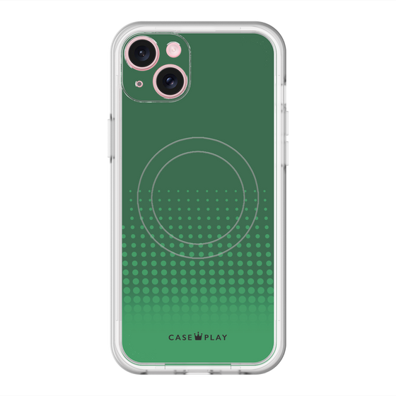 スリムプロテクションプレミアムケース with MagSafe［ Dot Gradation - Green ］