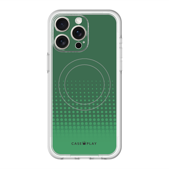 スリムプロテクションプレミアムケース with MagSafe［ Dot Gradation - Green ］