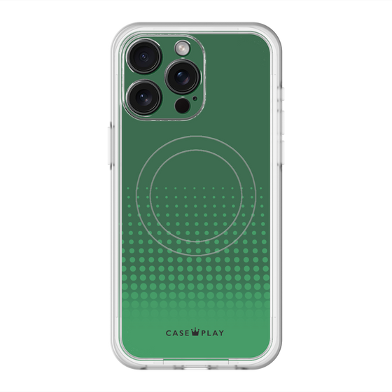 スリムプロテクションプレミアムケース with MagSafe［ Dot Gradation - Green ］