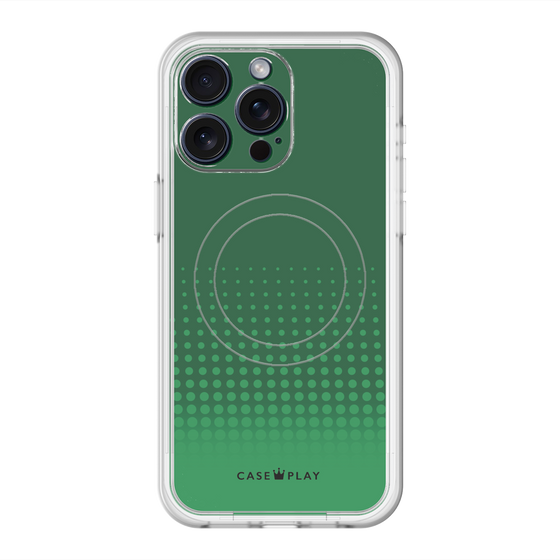 スリムプロテクションプレミアムケース with MagSafe［ Dot Gradation - Green ］