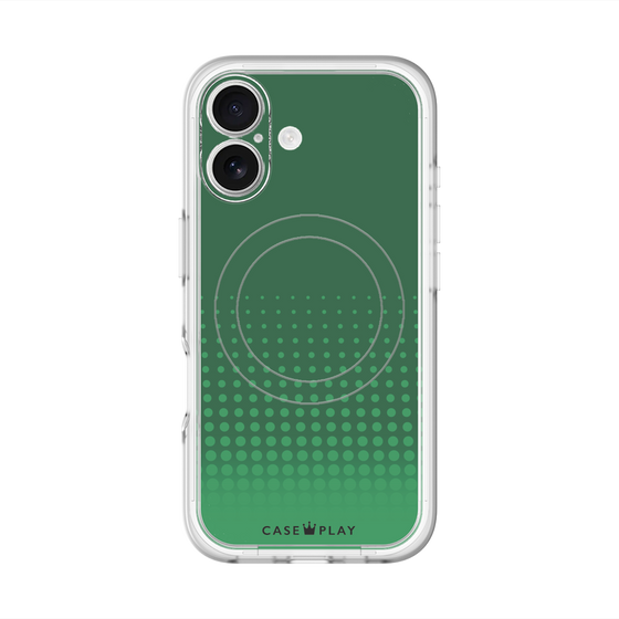 スリムプロテクションプレミアムケース with MagSafe［ Dot Gradation - Green ］