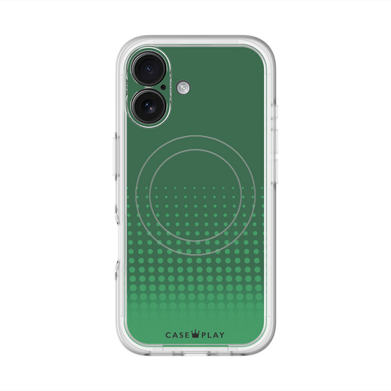 スリムプロテクションプレミアムケース with MagSafe［ Dot Gradation - Green ］