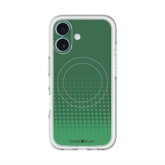 スリムプロテクションプレミアムケース with MagSafe［ Dot Gradation - Green ］