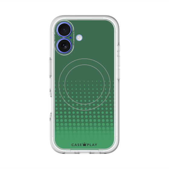 スリムプロテクションプレミアムケース with MagSafe［ Dot Gradation - Green ］