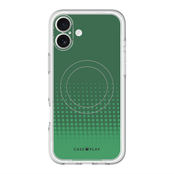 スリムプロテクションプレミアムケース with MagSafe［ Dot Gradation - Green ］