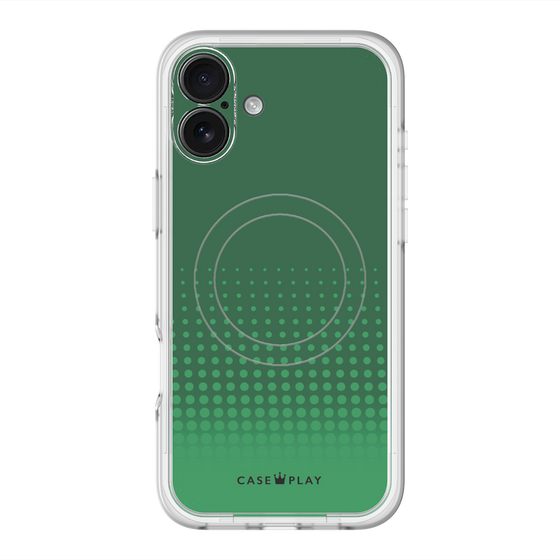 スリムプロテクションプレミアムケース with MagSafe［ Dot Gradation - Green ］