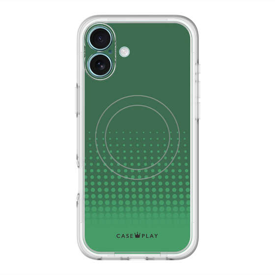 スリムプロテクションプレミアムケース with MagSafe［ Dot Gradation - Green ］