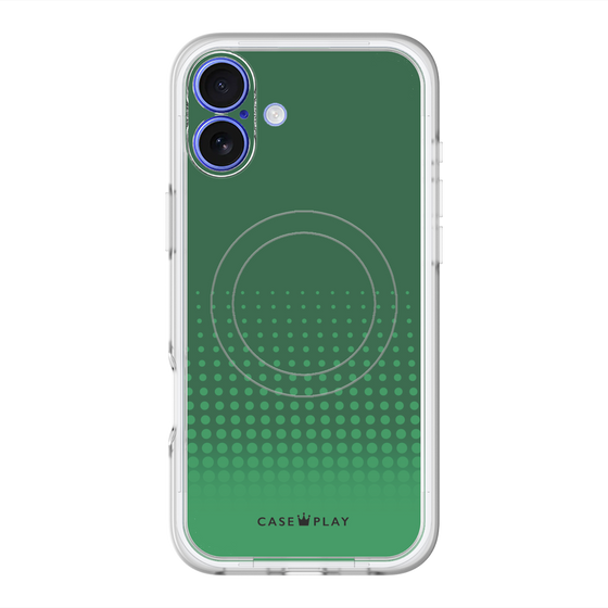 スリムプロテクションプレミアムケース with MagSafe［ Dot Gradation - Green ］