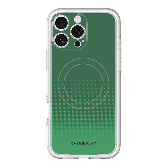スリムプロテクションプレミアムケース with MagSafe［ Dot Gradation - Green ］