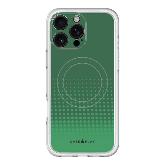 スリムプロテクションプレミアムケース with MagSafe［ Dot Gradation - Green ］