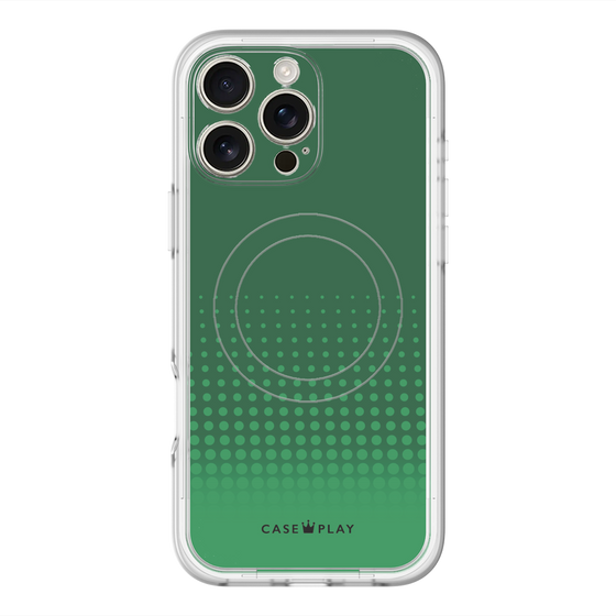 スリムプロテクションプレミアムケース with MagSafe［ Dot Gradation - Green ］
