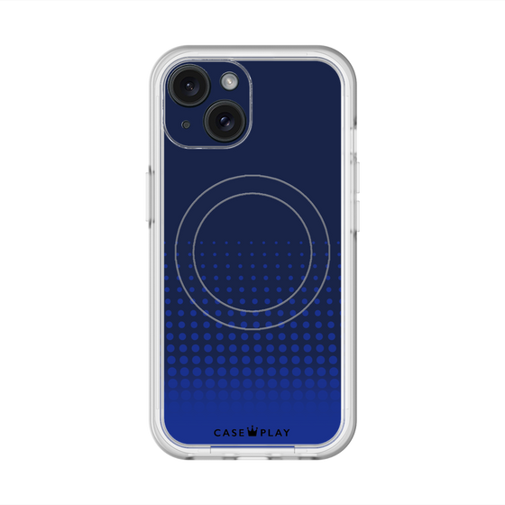 スリムプロテクションプレミアムケース with MagSafe［ Dot Gradation - Blue ］