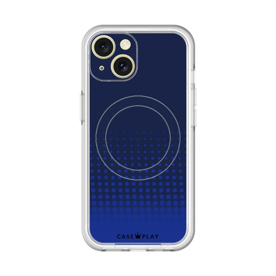 スリムプロテクションプレミアムケース with MagSafe［ Dot Gradation - Blue ］