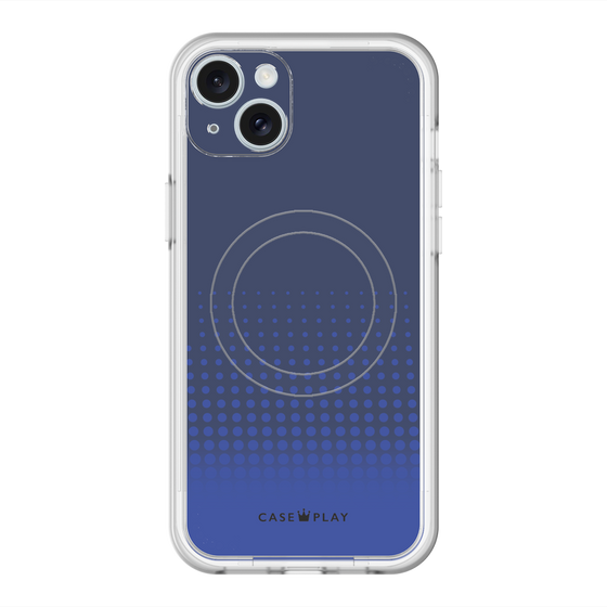 スリムプロテクションプレミアムケース with MagSafe［ Dot Gradation - Blue ］