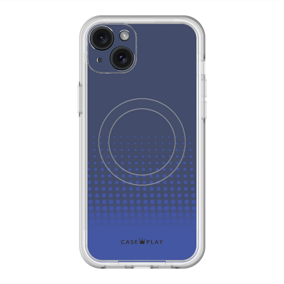 スリムプロテクションプレミアムケース with MagSafe［ Dot Gradation - Blue ］