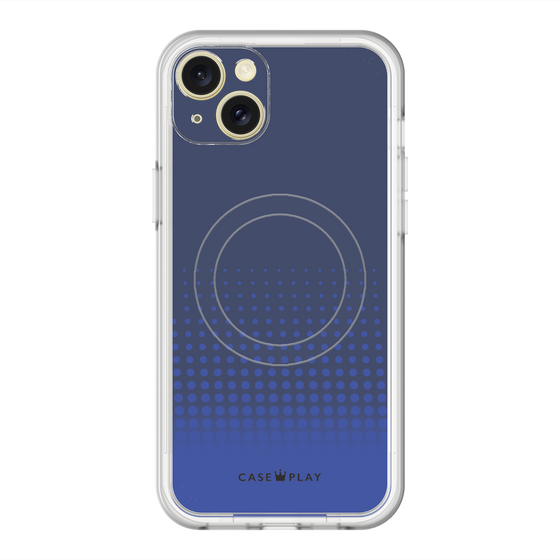 スリムプロテクションプレミアムケース with MagSafe［ Dot Gradation - Blue ］