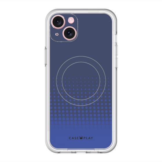 スリムプロテクションプレミアムケース with MagSafe［ Dot Gradation - Blue ］