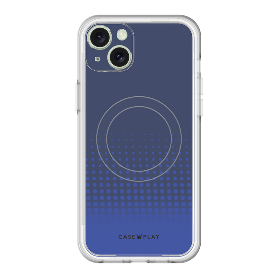 スリムプロテクションプレミアムケース with MagSafe［ Dot Gradation - Blue ］