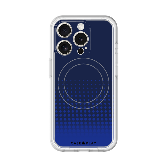 スリムプロテクションプレミアムケース with MagSafe［ Dot Gradation - Blue ］