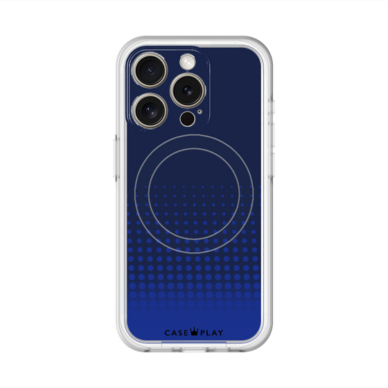 スリムプロテクションプレミアムケース with MagSafe［ Dot Gradation - Blue ］