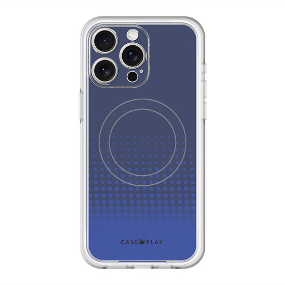 スリムプロテクションプレミアムケース with MagSafe［ Dot Gradation - Blue ］