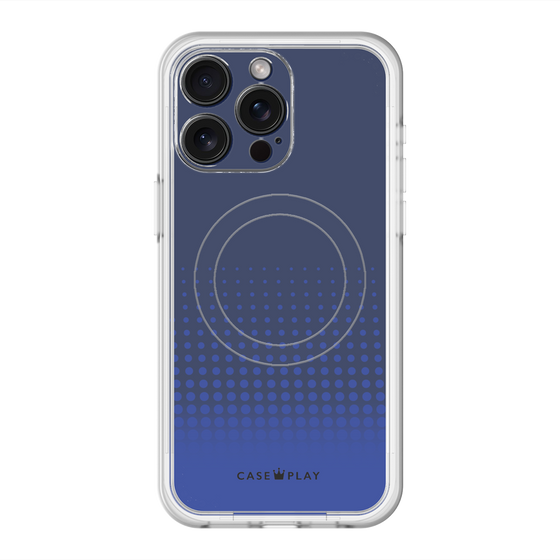 スリムプロテクションプレミアムケース with MagSafe［ Dot Gradation - Blue ］